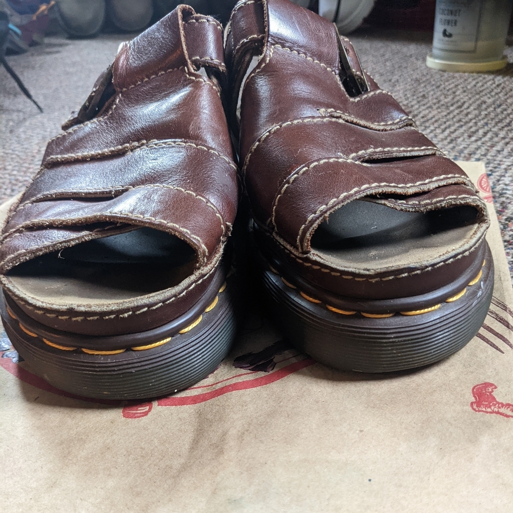 chunky doc sandals